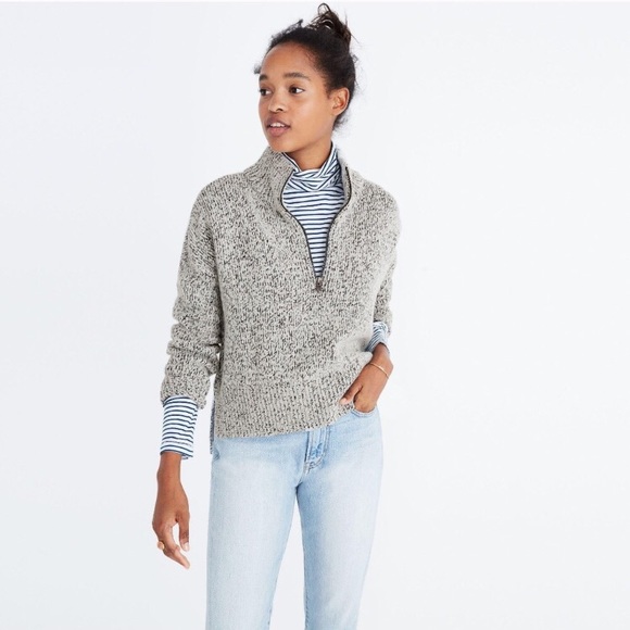 Madewell Sweaters - Madewell Marled Half Zip Sweater